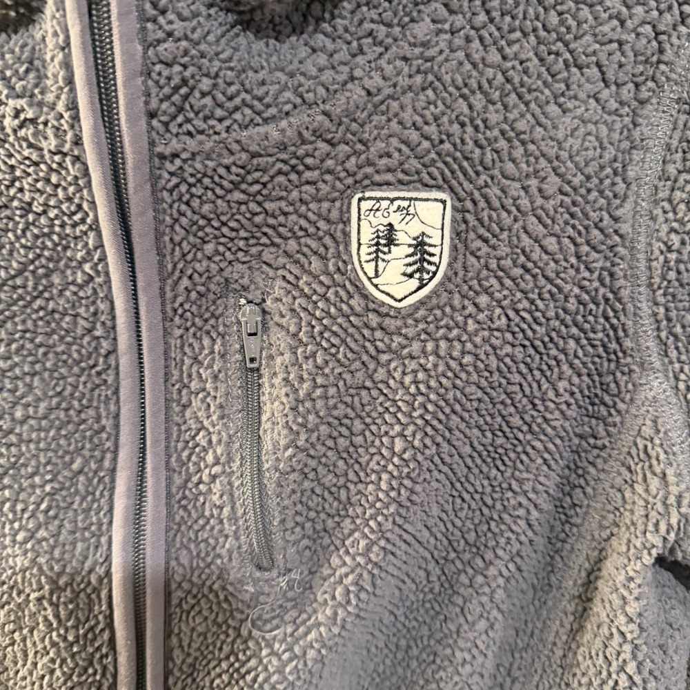 American Eagle Outfitters Womens Gray Sherpa Fleece Full Zip Hoodie Jacket XS - Picture 4 of 11